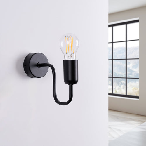 Sollux Lighting Wandlamp VECTOR zwart - 8,5x15,5x20cm