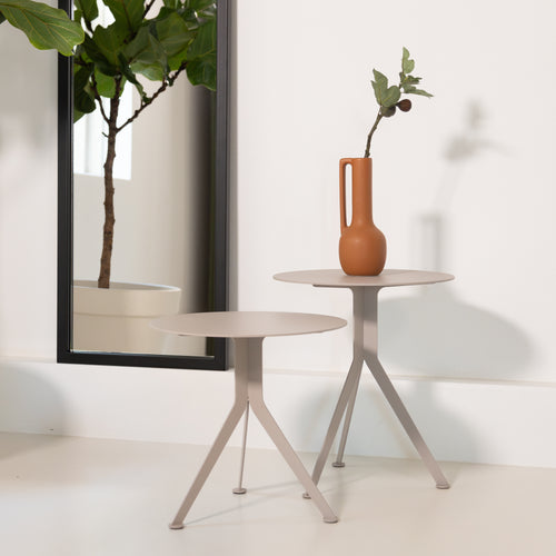 Spinder Design bijzettafel Daley Low - Silky Taupe - Ø 38
