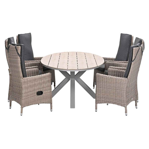 Garden Impressions tuinset Collin - Tulli - vintage willow - 220x115 cm - 7-delig