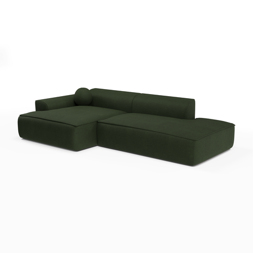 Sia Home - Hoekbank links ANIA - Geweven stof - Olijfgroen - 260cm - vtwonen shop