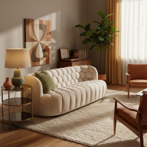 DÉJA Living 3-zits Bank Trones - Beige Stof - 230x100x75cm - vtwonen shop