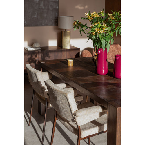 Dutchbone Bruneau Eettafel 180x90 cm Hout Walnootkleur - Bruin