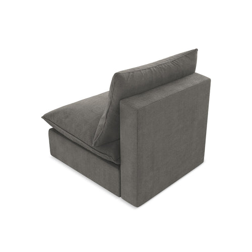 LaMiaSofa Bankmodule midden Ravenna - textuurstof - donkergrijs - 75x90x77