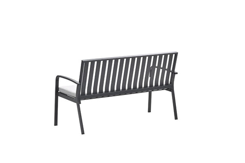 Pisa parkbank - aluminium - carbon black - valley sand