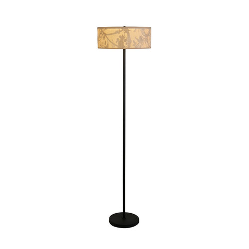 Searchlight Isla 3-lichts vloerlamp, kap van gerecycled papier en zwart metaal