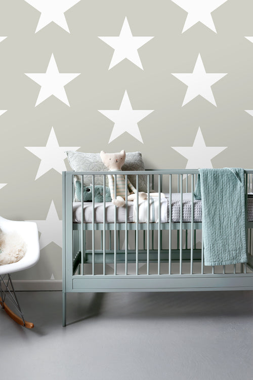 ESTAhome behang sterren donker beige - 53 cm x 10.05 m - 138947