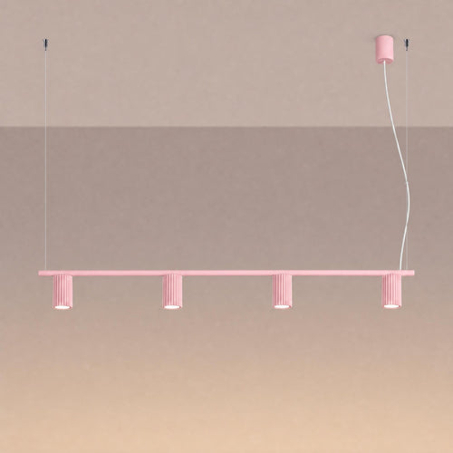 Sollux Lighting Kroonluchter KARBON 4 roze - 122x6,5x212cm