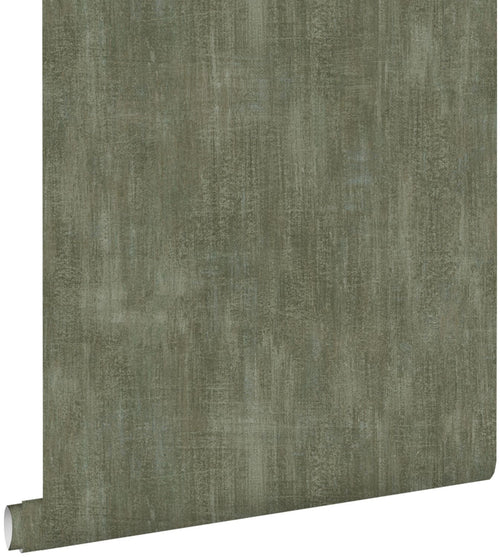 ESTAhome behang betonlook olijfgroen - 53 cm x 10.05 m - 148754