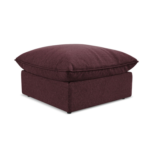 LaMiaSofa Poef Ravenna - velours - bourgondië - 75x75x45