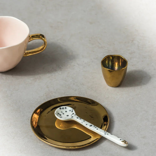Urban Nature Culture Good Morning eierdop - Goud - set van 2 in cadeauverpakking - 5x5cm