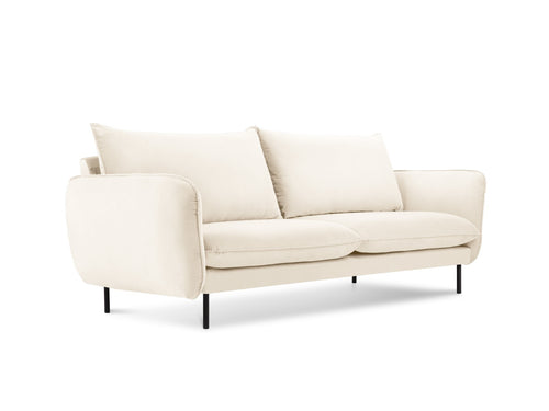 Cosmopolitan Design Bank Vienna 2-zits, flueel, lichtbeige - 92x160x95cm