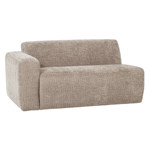 WOOOD 1,5-zits bank arm links Mojo Base - Wollig - Donkerzand - 74x145x97