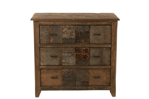 J-Line kast Verouderd - hout - bruin - vtwonen shop