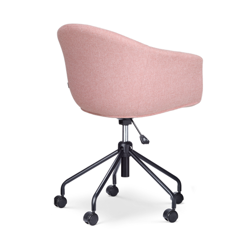 Nolon Nout-Otis Bureaustoel Zacht Roze - Armleuningen - Zwart - vtwonen shop