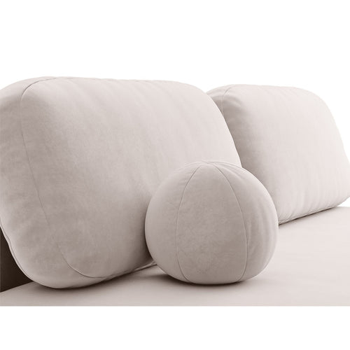 Cosmopolitan Design - Slaapbank met opbergdoos Sophia 3-zits, flueel lichtgrijs - 110x202x89cm