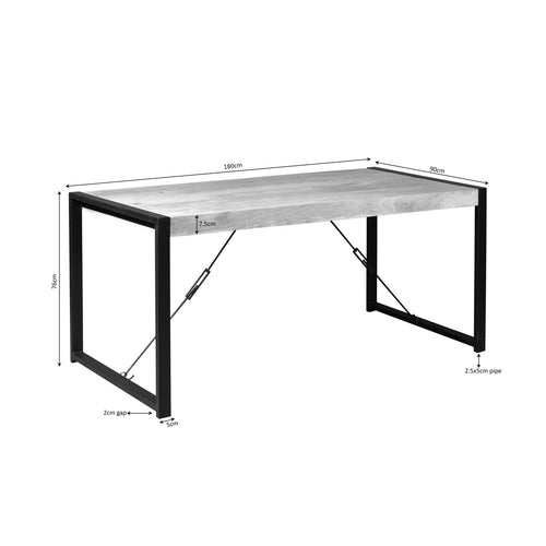 Starfurn Eettafel Britt - Rechthoekig Naturel Hout - 180x90x76cm
