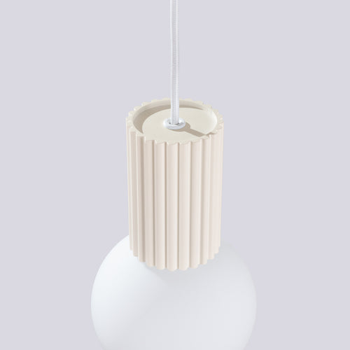 Sollux Lighting Hanglamp HALO 1 beige - 12x12x120cm
