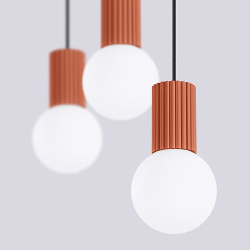 Sollux Lighting Hanglamp HALO 3L rode oker - 40x6x120cm