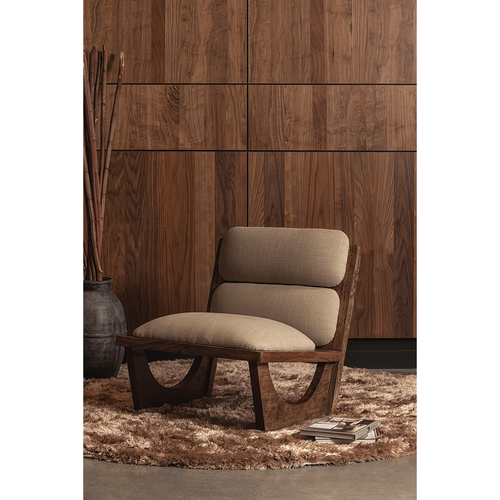 WOOOD fauteuil Opulent - Bouclé/Hout - Naturel - 75x70x80 - vtwonen shop