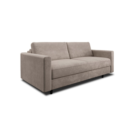 Sia Home - Rechte slaapbanken Hailie Jade - Fluweel - Taupe beige - 180cm - vtwonen shop