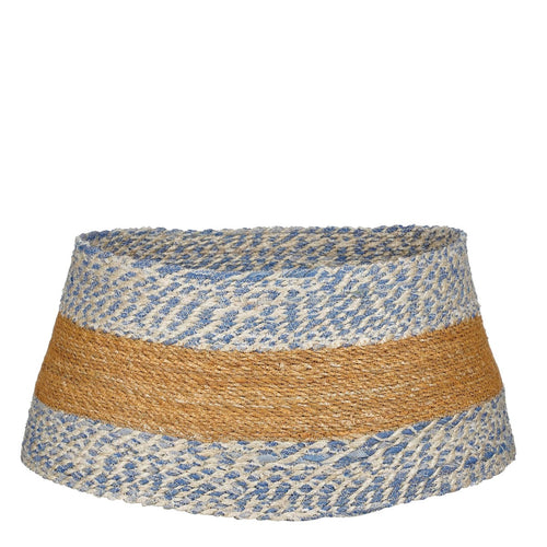 House of Seasons Kerstboomrok - H26 x Ø58 cm - Zeegras - Blauw