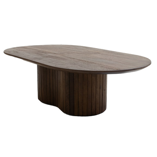 Giga Meubel Salontafel Ava - Ovaal - Mangohout - 120cm