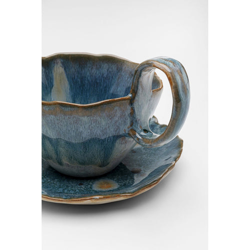 Kare Design Kopjes en schotels Mina blauw (6/set)