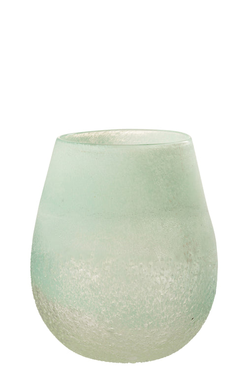 J-Line windlicht Scavo - glas - aqua - large