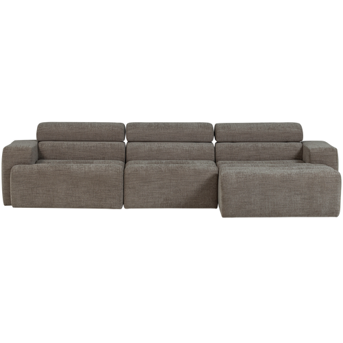 WOOOD chaise longue bank rechts Novi - Polyester - Grijs Melange - vtwonen shop