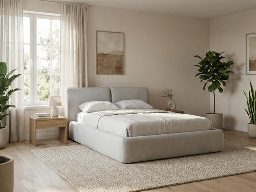 LaMiaSofa Bed met opbergruimte Milano - chenille stof - groente - 160x228x82