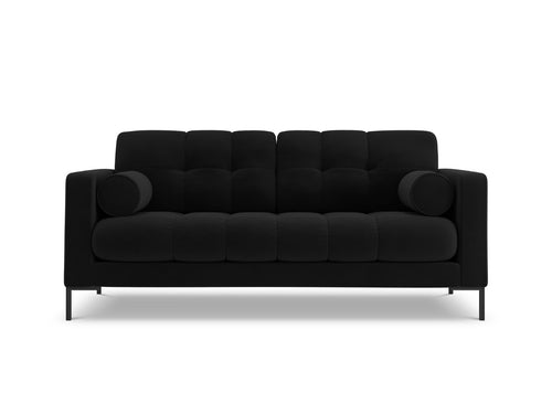 Cosmopolitan Design Bank Bali 2-zits, flueel, zwart - 96x152x75cm