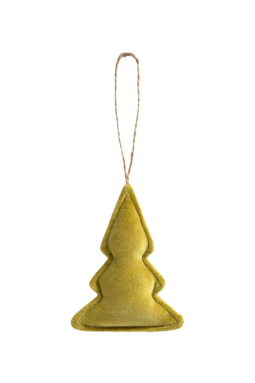 Calma House Kerstornament Velour - Groen - 12x7.5