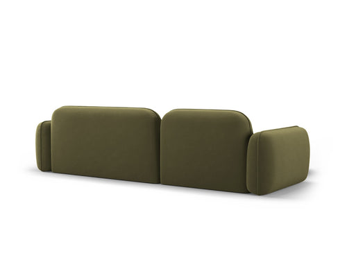 Cosmopolitan Design Modulaire hoekbank links Sydney 4-zits, flueel, lichtgroen - 165x275x70cm