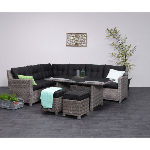 Blue bird lounge-diningset - 5-delig - links - grey - reflex black - vtwonen shop