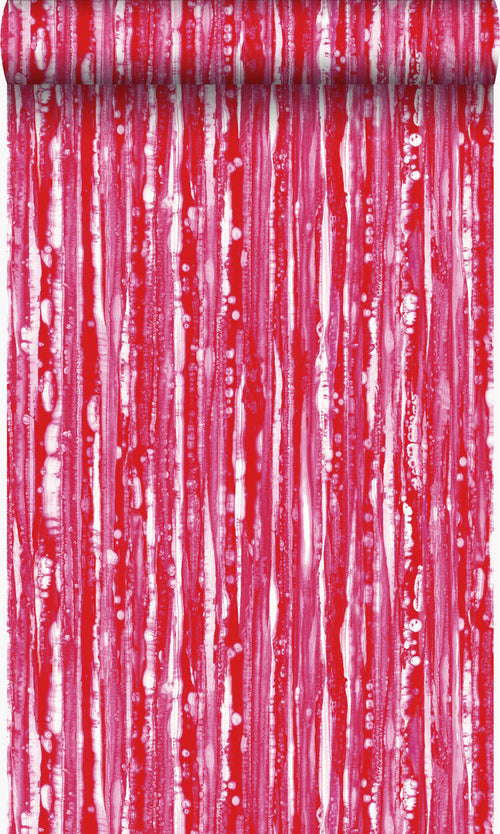 Origin Wallcoverings behang strepen rood en roze - 53 cm x 10,05 m - 347218 - vtwonen shop