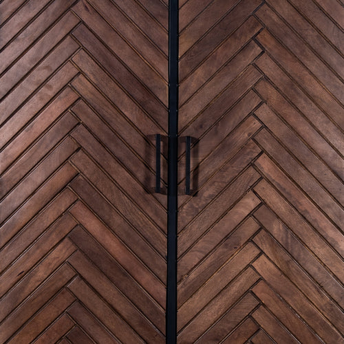 Giga Meubel Wandkast Isa - Bruin Hout - 90x40x200cm - vtwonen shop