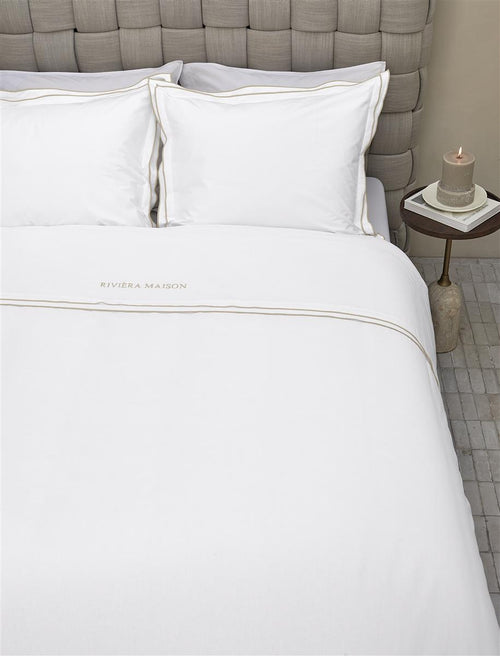 Riviera Maison dekbedovertrek Salute - 200x200/220 cm - zand - vtwonen shop