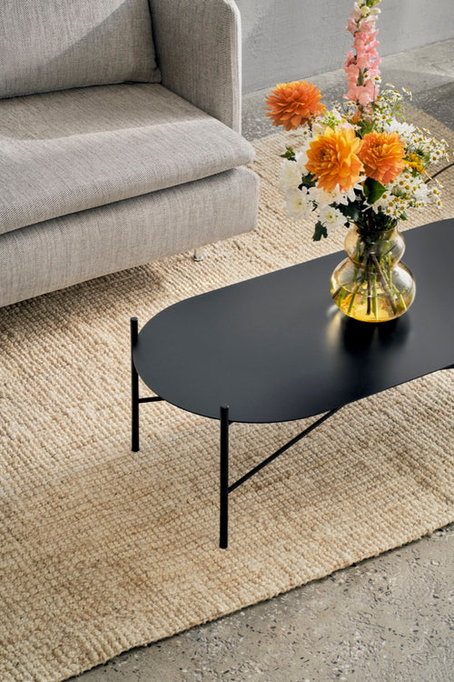 noo.ma TOGLAN Salontafel - Vulcano Black Steel