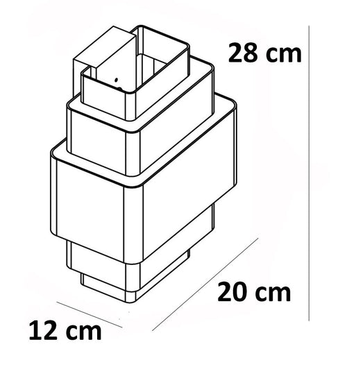 Artdelight wandlamp Layers - 3 lichts - 12  x 28   cm - brons