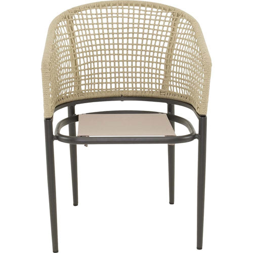 Lesli Living bistrostoel Kioto - beige - 56x62x77cm - set van 2