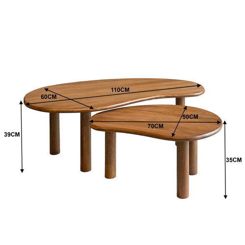 Livingfurn salontafel Nubi - set of 2 - mangohout