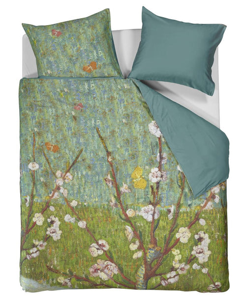 Beddinghouse x Van Gogh Museum dekbedovertrek Peach Trees - 260x200/220 cm - groen - vtwonen shop