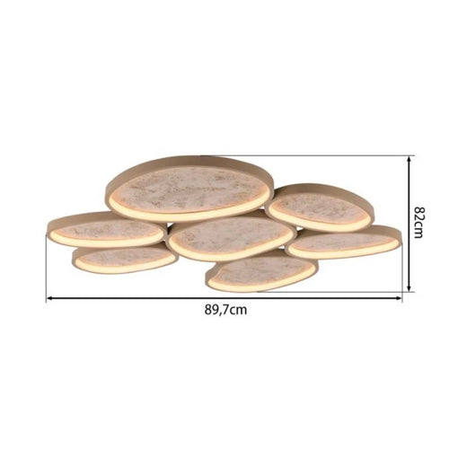 Just Light plafondlamp Moonbraker - 7 lichts - 89.7  x 6.5   cm - beige