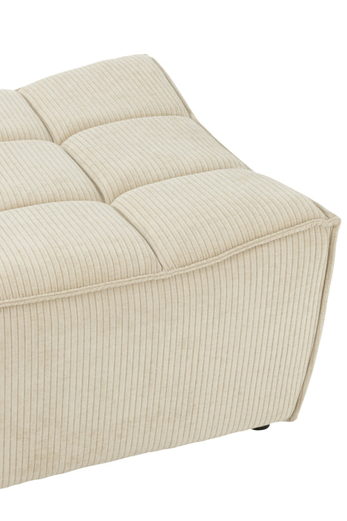 J-Line poef Grid - populierenhout/schuim - beige