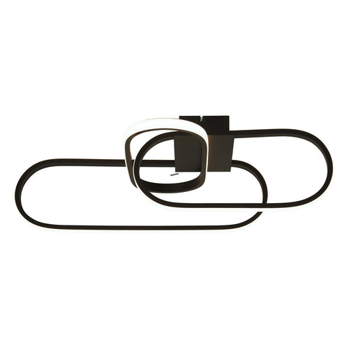 Clip LED-plafondlamp, zwart aluminium