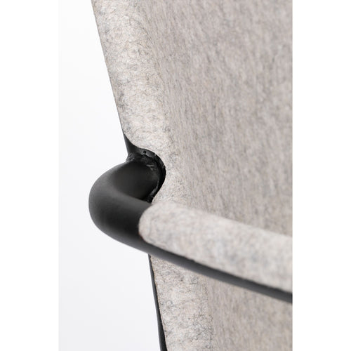 Zuiver Thirsty Eetkamerstoelen armleuning Grijs - Set van 2