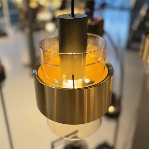 Freelight hanglamp Chiasso - 5 lichts - 40  x 320   cm - zwart goud