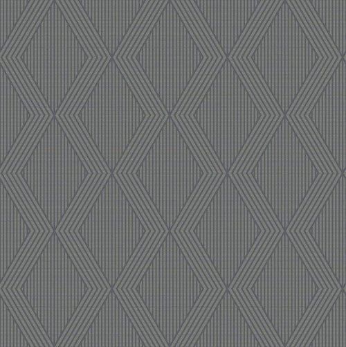 Borastapeter behang geometrische vormen donkergrijs - 53 cm x 10.05 m - 661000