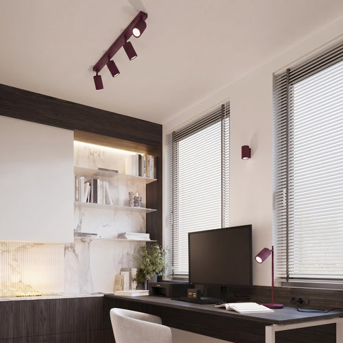 Sollux Lighting Wandlamp KARBON 10 bordeaux - 6,5x8,5x10cm