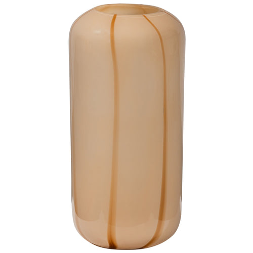 WOOOD vaas met streep Arles - Glas - Naturel - Set van 2 - vtwonen shop